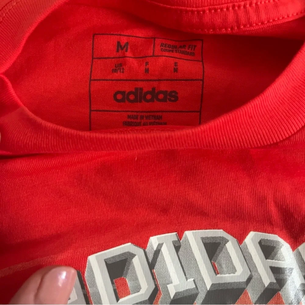 Adidas Kids Orange Graphic Baseball T-Shire NWT